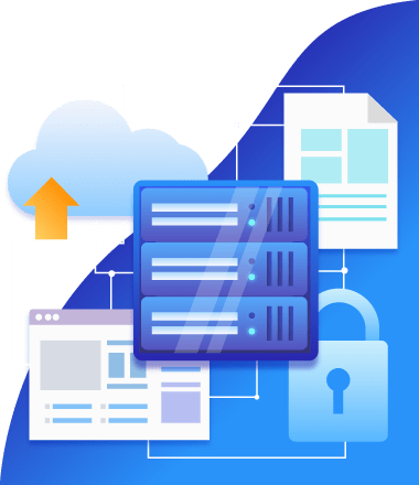Illustration of a secure cloud server