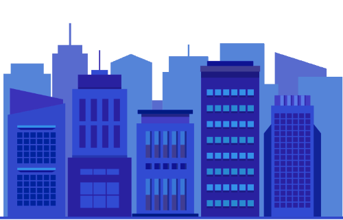 Illustration of office buildings