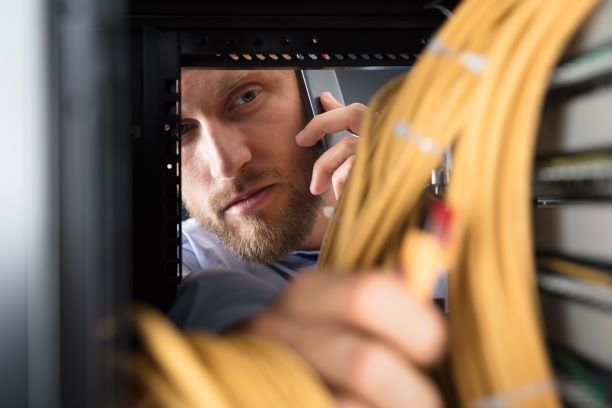 Field technician at work