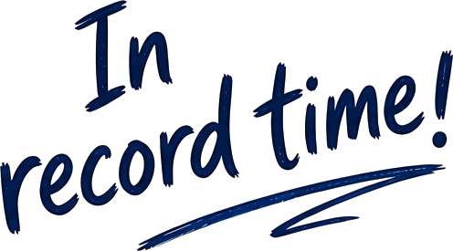 In record time!